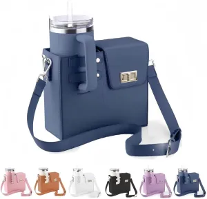 Outdoor Portable Crossbody Water Cup Storage Bag, Crossbody Cup Holder Bag, Multifunctional Storage Bag, Outdoor Portable Storage Bag, Portable Water Bottle Bag with Adjustable Shoulder Strap