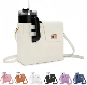 Outdoor Portable Crossbody Water Cup Storage Bag, Crossbody Cup Holder Bag, Multifunctional Storage Bag, Outdoor Portable Storage Bag, Portable Water Bottle Bag with Adjustable Shoulder Strap