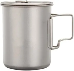 Outdoor Pure Titanium Camping Cup Lightweight Portable Tableware