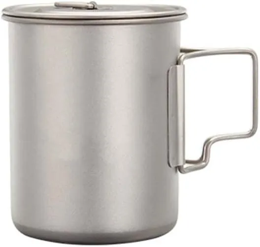 Outdoor Pure Titanium Camping Cup Lightweight Portable Tableware
