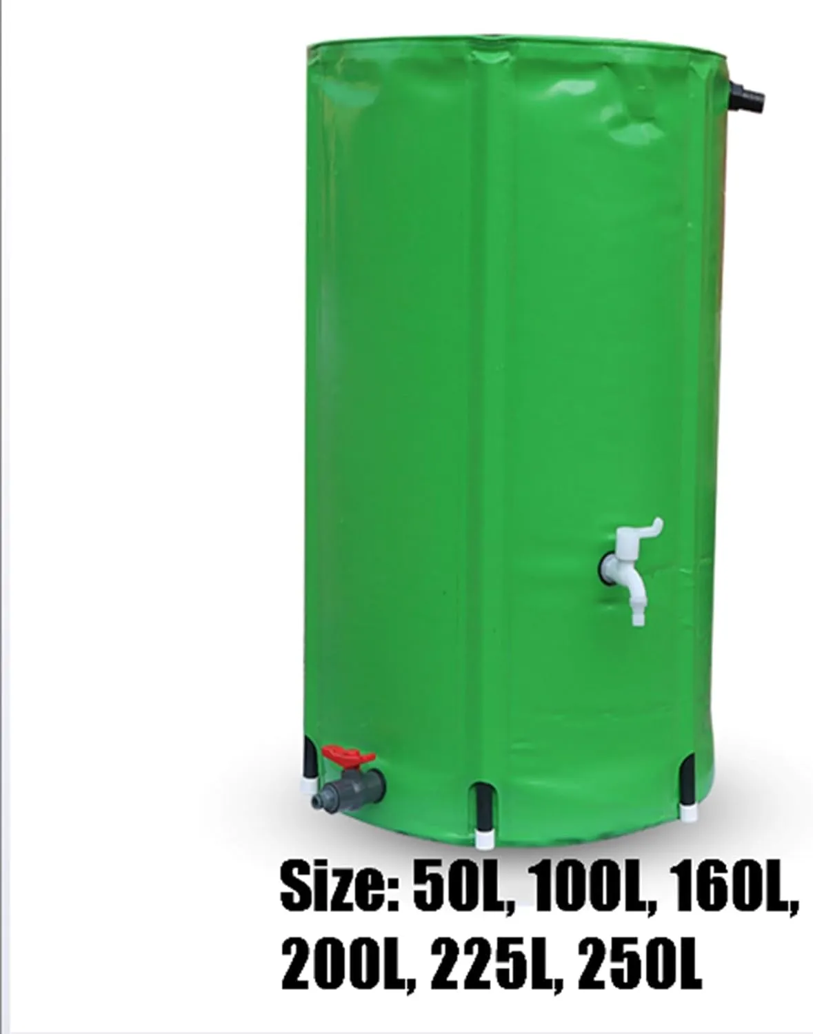 Outdoor Rainwater Collection Barrel, Water Storage Barrel, PVC Folding Rainwater Collection Barrel,225L