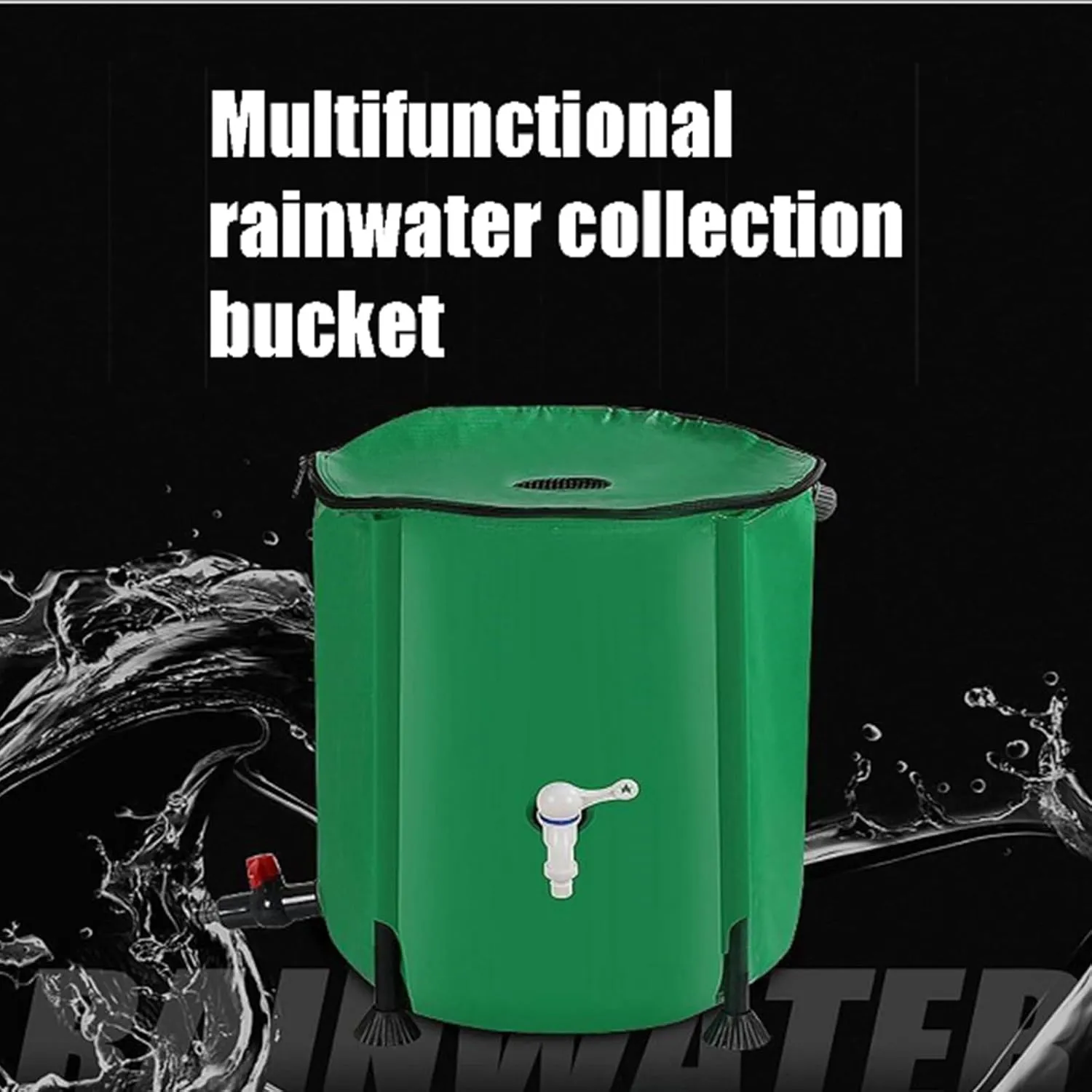 Outdoor Rainwater Collection Barrel, Water Storage Barrel, PVC Folding Rainwater Collection Barrel,225L