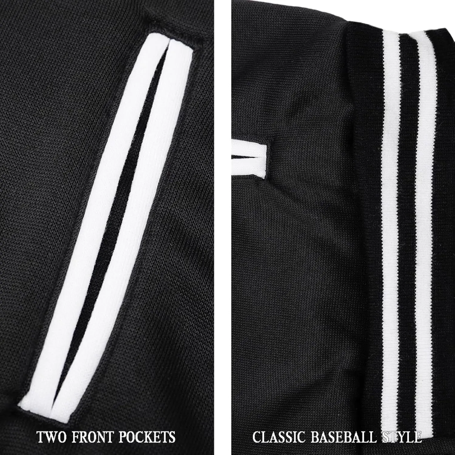 OUTOFGAS Women's Baseball Varsity Jacket Causal Button Down Letterman Bomber Jacket Lightweight Sweatshirts Coat