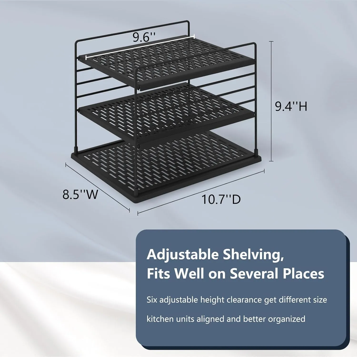 Pantry Organizer- Divided Compartment Holder for Aluminum Foil, Wraps & Baggie Boxes, Upgraded Shelf Storage