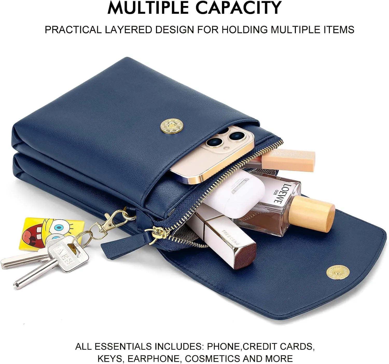 Peacocktion Small Crossbody Bags for Women, Trendy Cell Phone Cross Body Purses with Card Slots
