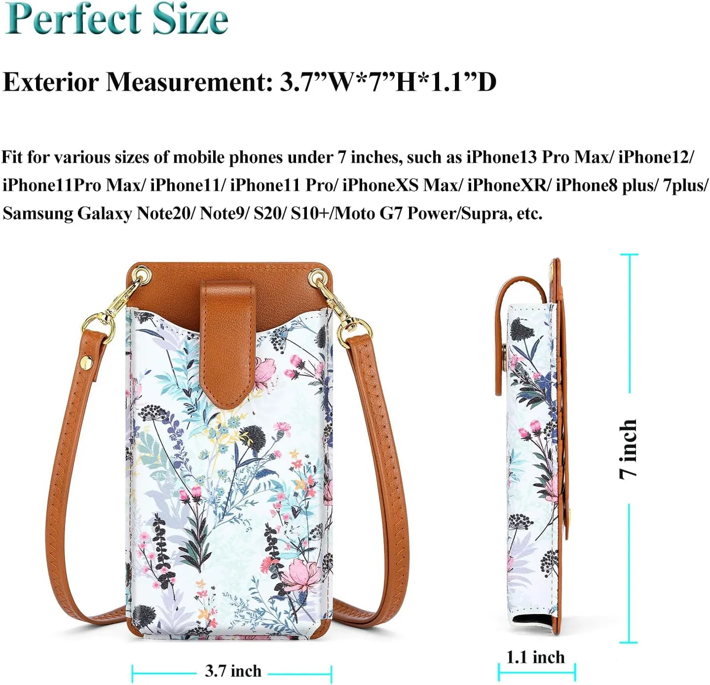 Peacocktion Small Crossbody Cell Phone Purse for Women, Lightweight Mini Small Crossbody Bags for Women with Card Slots