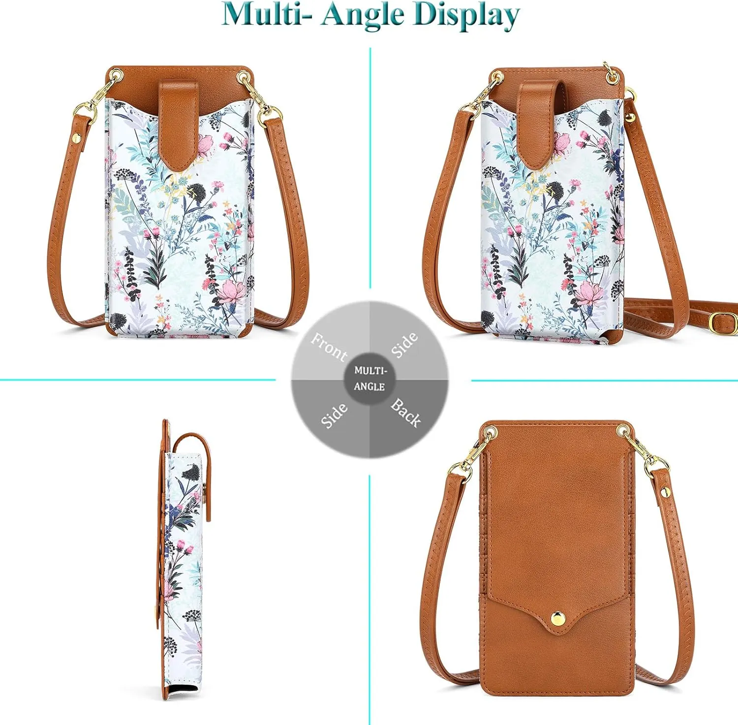 Peacocktion Small Crossbody Cell Phone Purse for Women, Lightweight Mini Small Crossbody Bags for Women with Card Slots