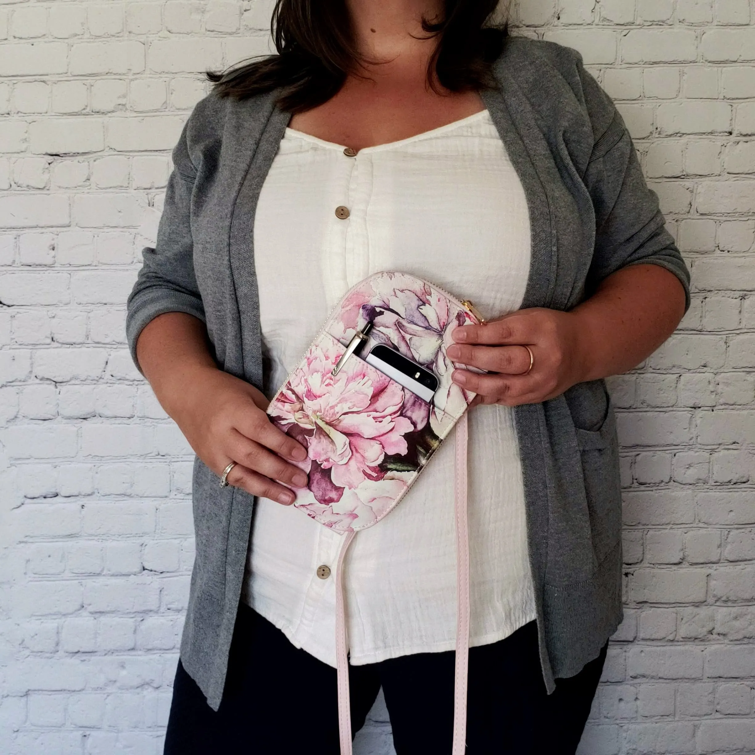 Peonies Crossbody