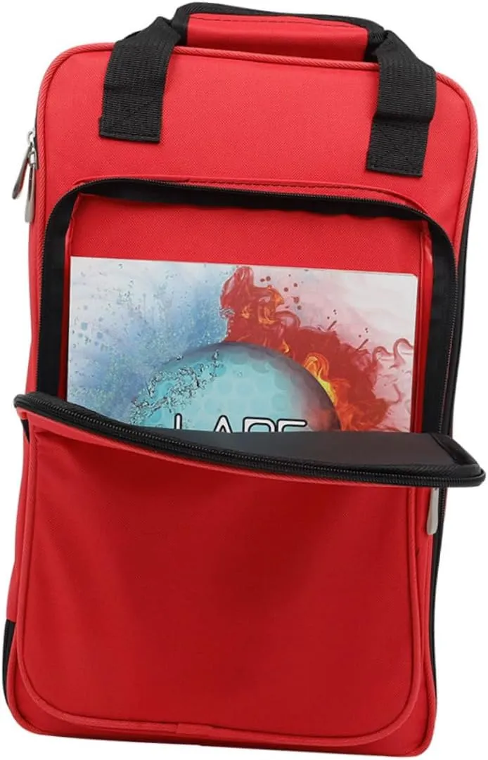 Percussion Stick Bags Music Sheet Bag Drumstick Storage Pouch Drumstick Holder Mallets Organizer Pouch Red for Beginners and Professionals