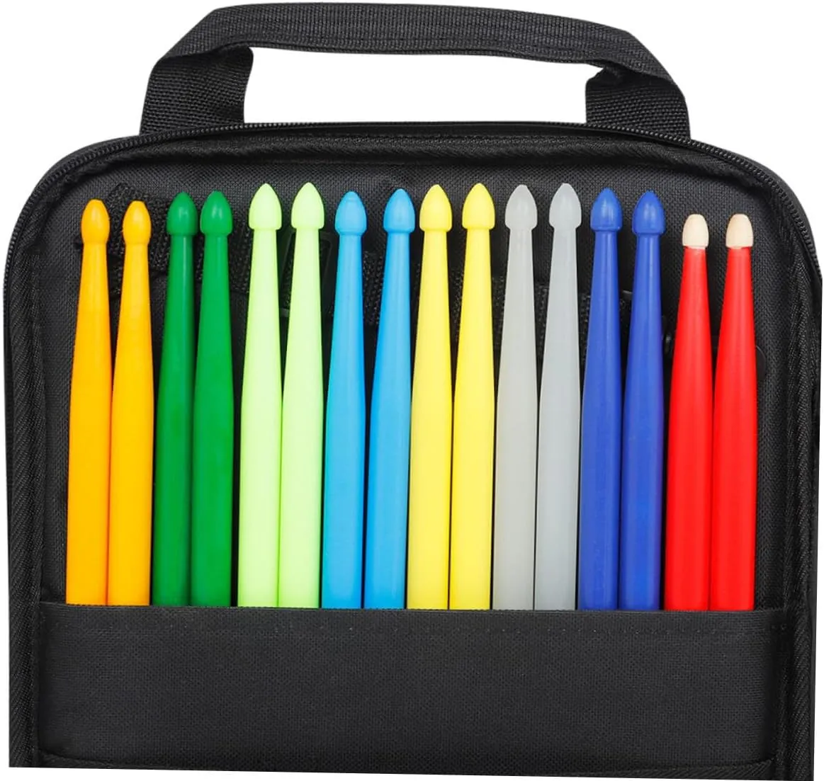 Percussion Stick Bags Music Sheet Bag Drumstick Storage Pouch Drumstick Holder Mallets Organizer Pouch Red for Beginners and Professionals