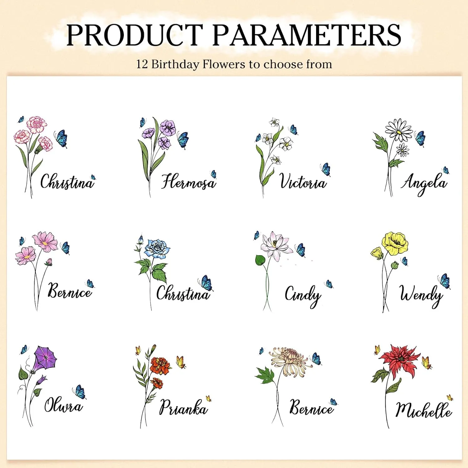 Personalized Wallet Women Small with Birth Flower and Name: Custom Bi-fold Women's Wallets - Ladies Minimalist Wallet for Women Teen Girls Gift (Dark Blue, Birth Flower Name Photo)