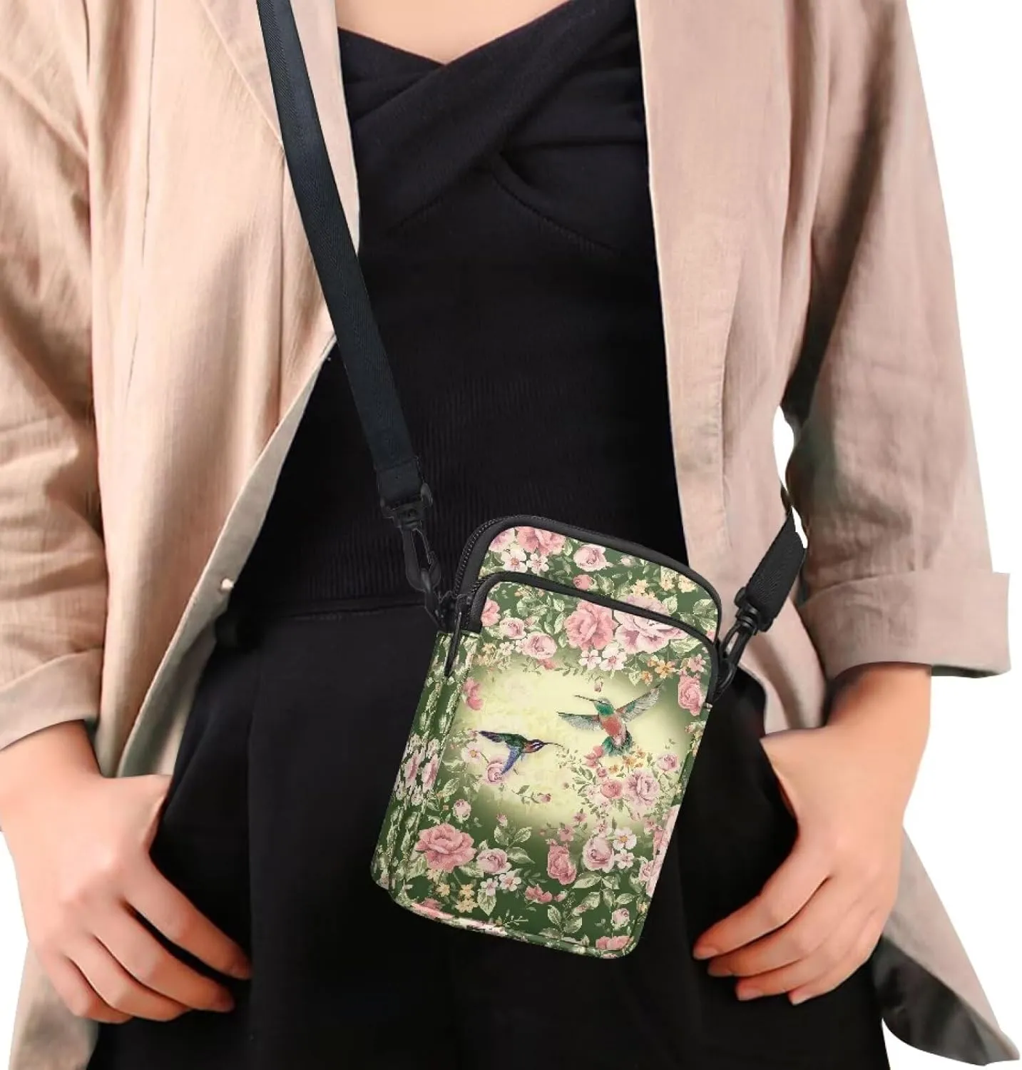 Phone Bag Purse Wallet Crossbody Bag Lightweight Roomy Pockets Smartphone Sports Armband Bag