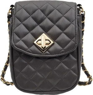 Phone Crossbody Bags for Women Small Vegan Leather Mini Shoulder Wallet Card Quilted Purse