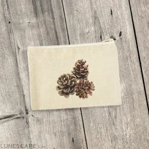 Pinecones - Canvas Zipper Pouch