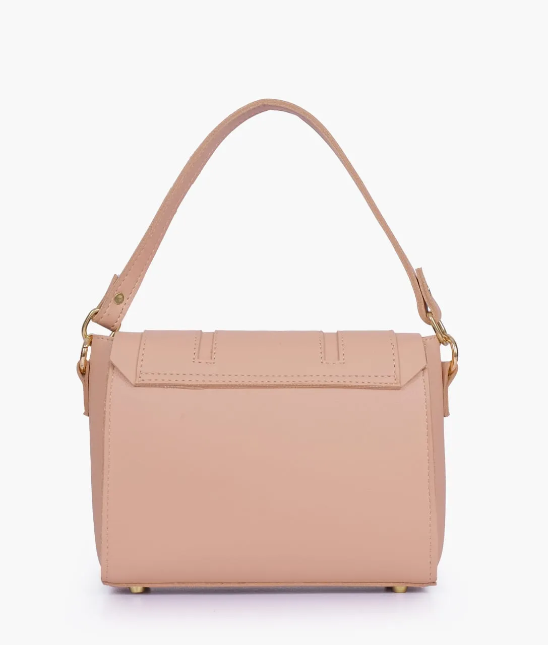 Pink Compact Top Handle Cross Body Bag