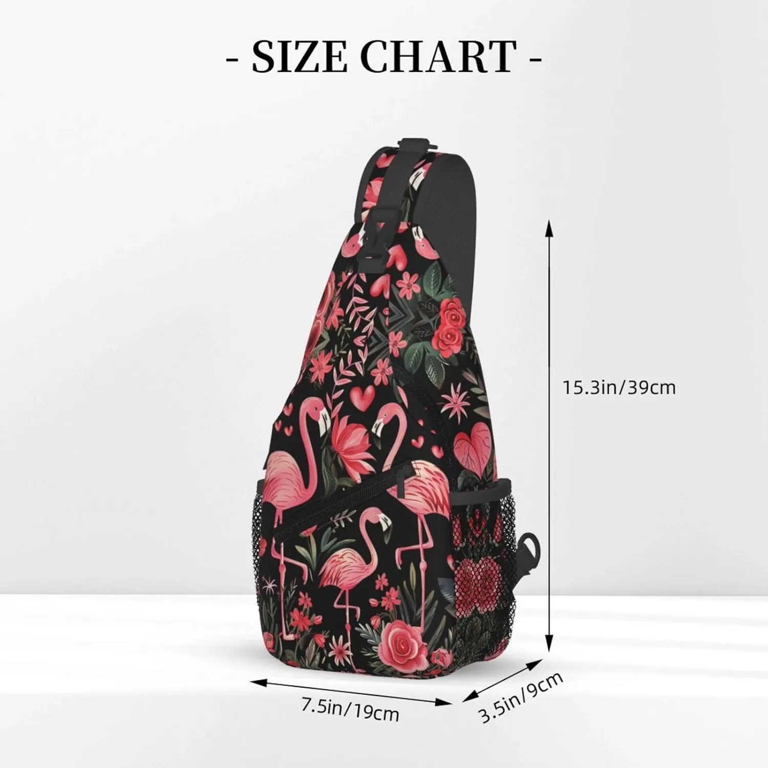 Pink Flamingos Sling Backpack Hiking Backpack Crossbody Bag Sports Lightweight And Durable Chest Bag Shoulder Bag For Women Men
