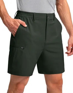 Pinkbomb Men's Golf Shorts with 6 Pockets Stretch Quick Dry Hiking Work Dress Shorts for Men