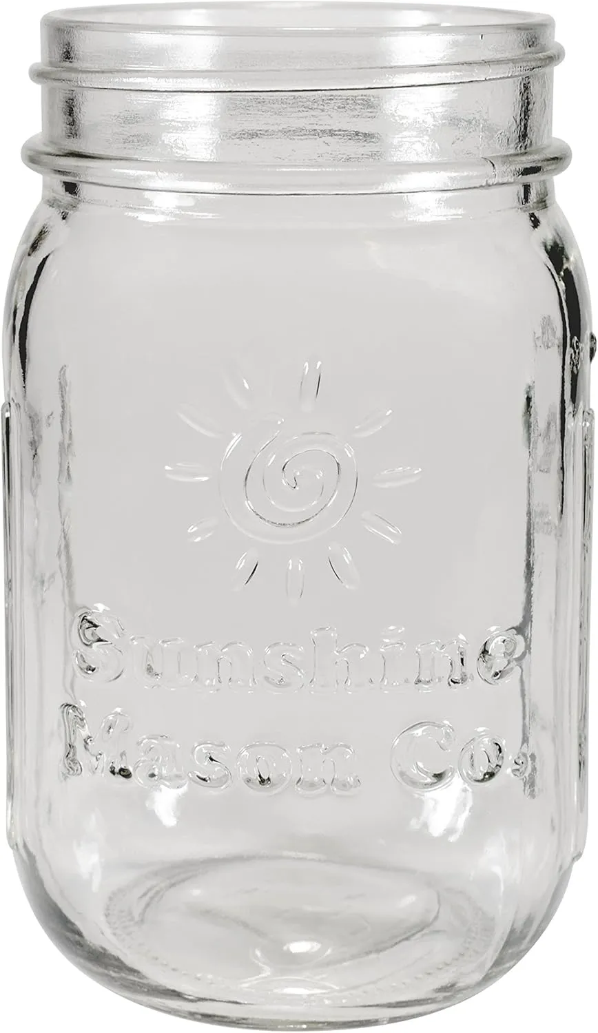 Pint Size (16 ounce, 473 mL) Regular Mouth Drinking Glass Mason Jars 48 Pieces