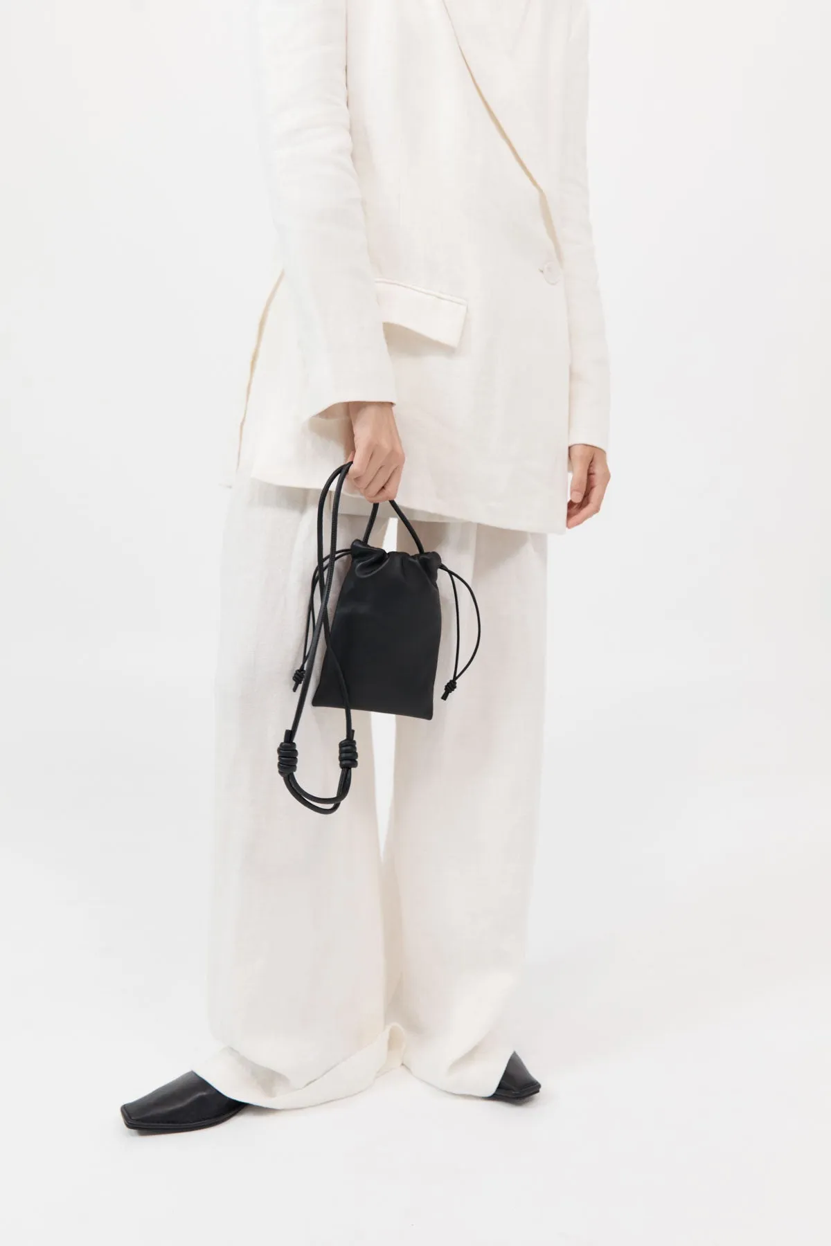 Pochette souple avec cordon de serrage - Noir