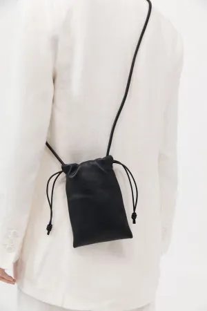 Pochette souple avec cordon de serrage - Noir