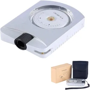 Pocket Altimeter, Clinometer, Battery-Free Altimeter, Professional Aluminum Accurate Altimeter, Compact Handheld Clinometer for Height & Slopes Angles Measuring, Silver