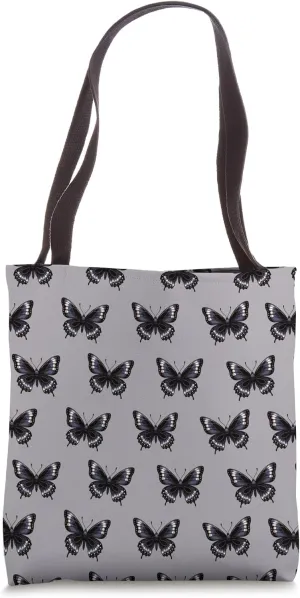 Poetic Butterfly Gothic Dark Insect Lover Tote Bag