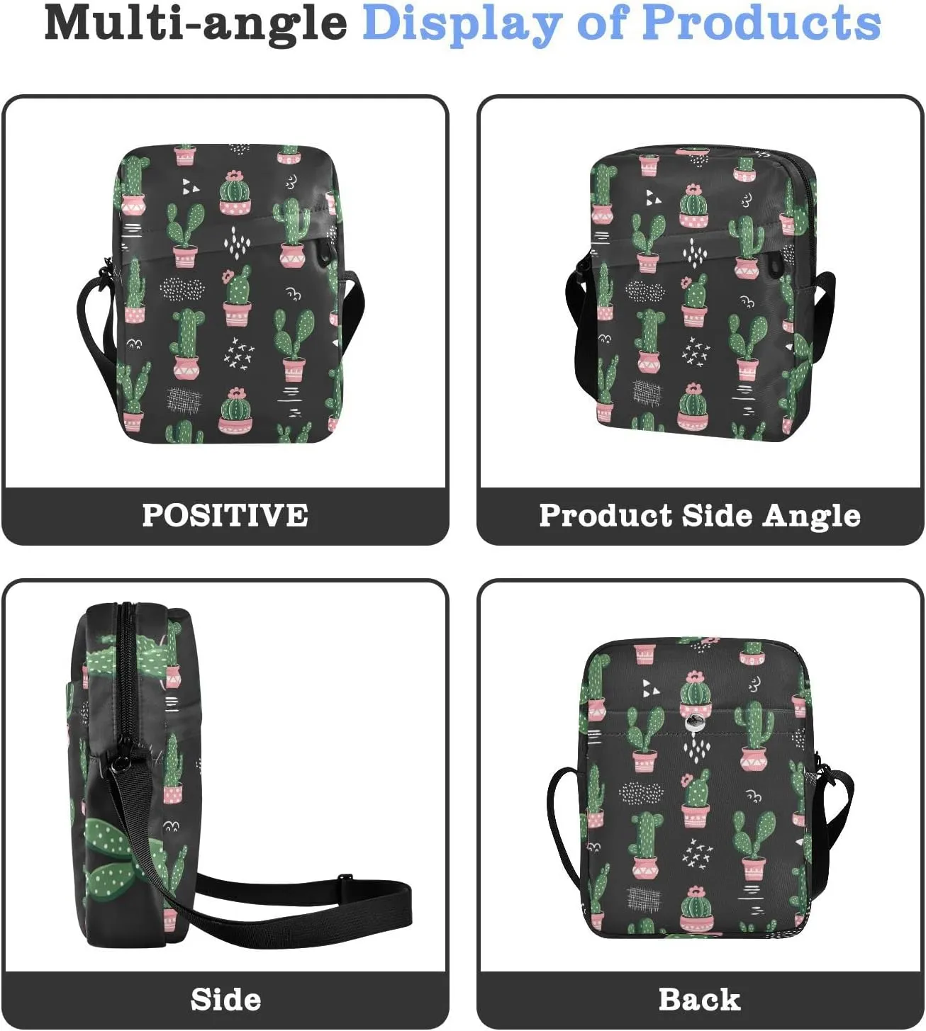 Poeticcity Crossbody Phone Bag, Small Messenger Shoulder Bag, Cash Handbag Wallet Purse