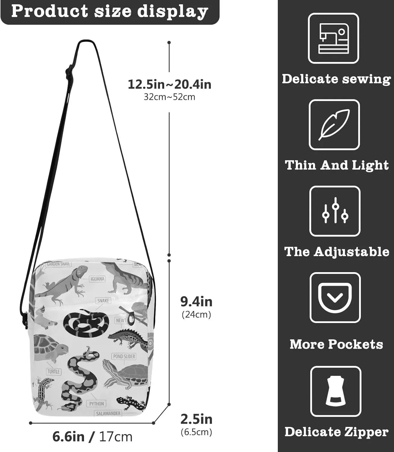 Poeticcity Crossbody Phone Bag, Small Messenger Shoulder Bag, Cash Handbag Wallet Purse