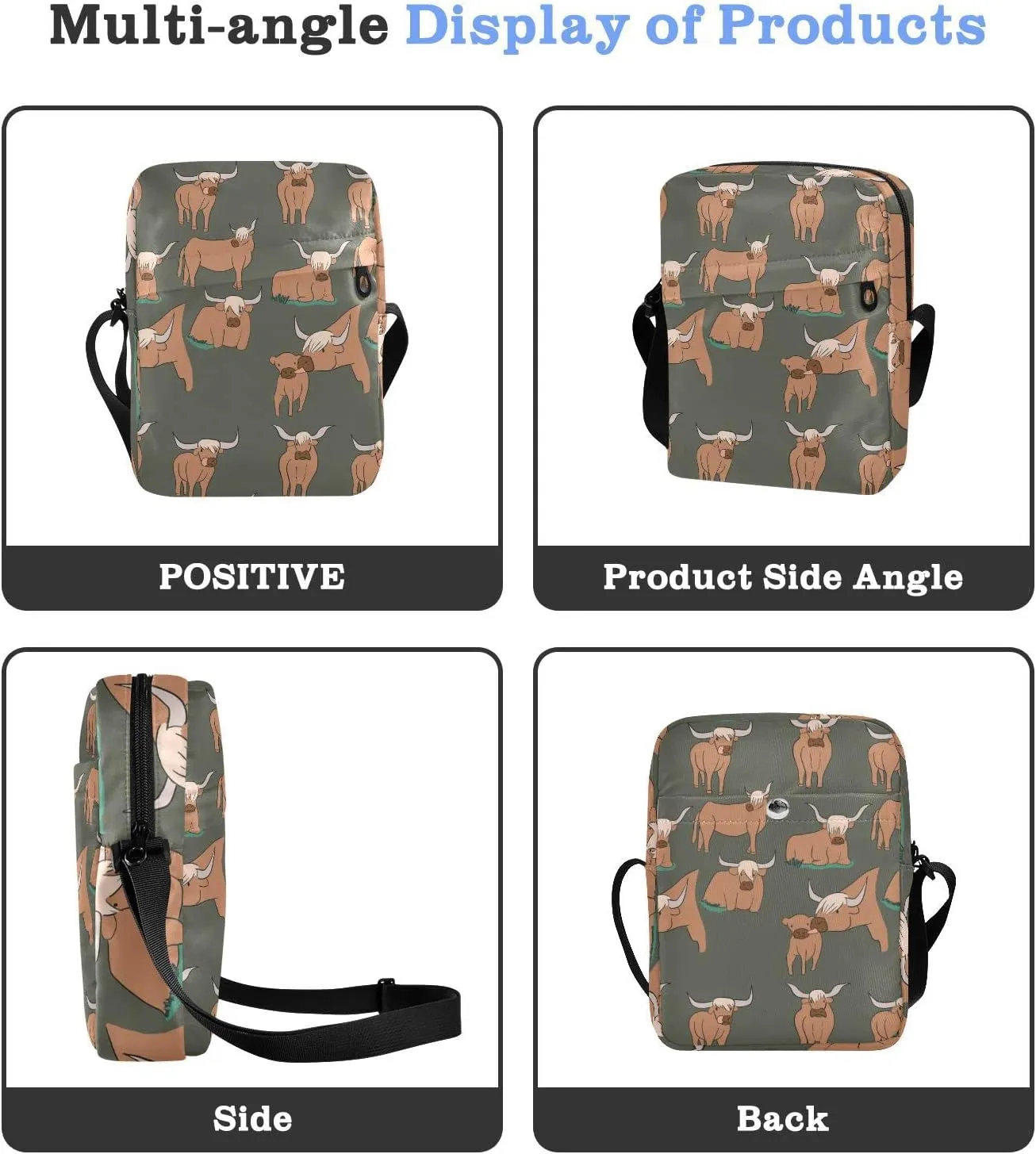 Poeticcity Crossbody Phone Bag, Small Messenger Shoulder Bag, Cash Handbag Wallet Purse