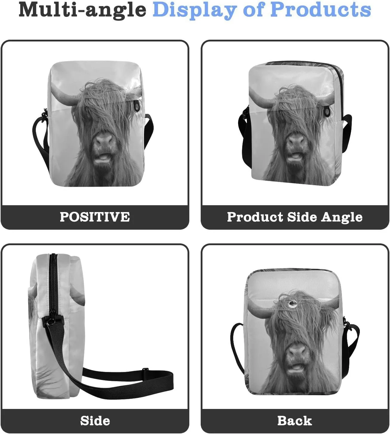 Poeticcity Crossbody Phone Bag, Small Messenger Shoulder Bag, Cash Handbag Wallet Purse