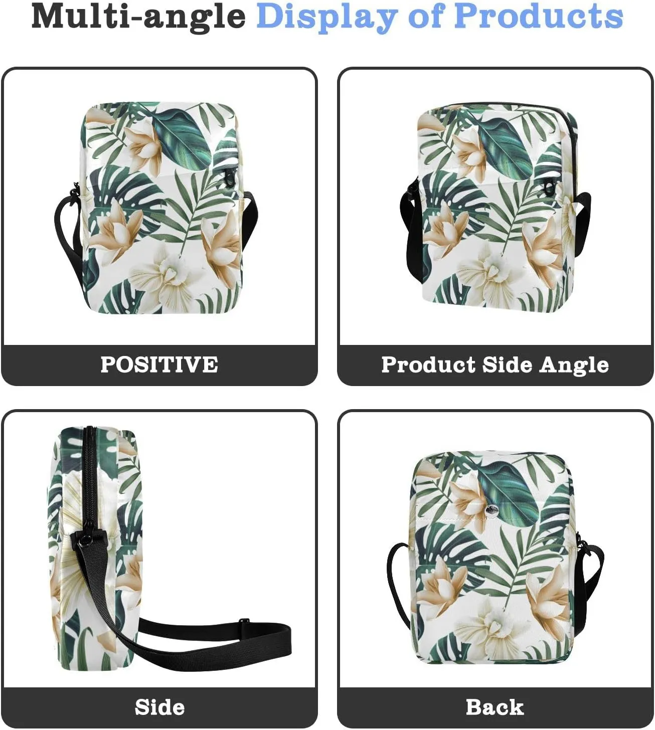Poeticcity Crossbody Phone Bag, Small Messenger Shoulder Bag, Cash Handbag Wallet Purse