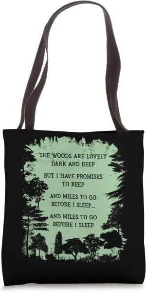 Poetry lover beautiful trees woodland poem Tote Bag