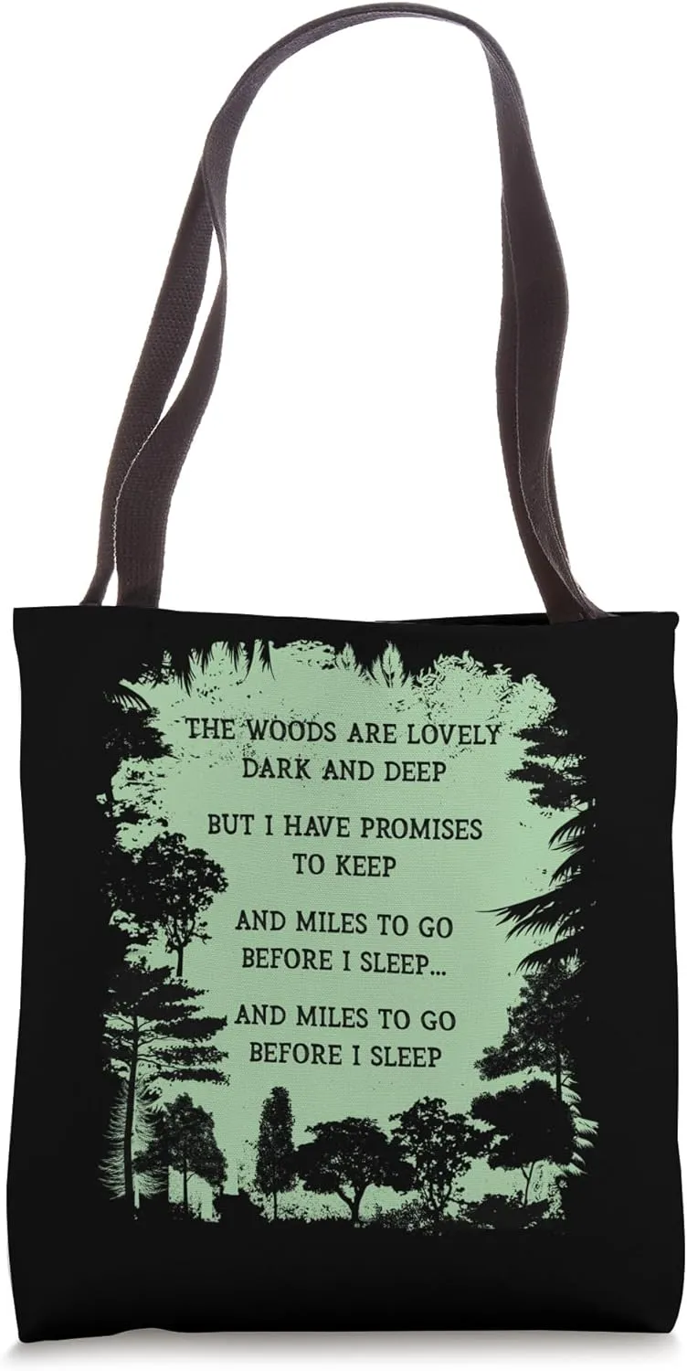 Poetry lover beautiful trees woodland poem Tote Bag