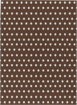 Polka Dots,Portable Wooden Jigsaw Puzzle for Adults,Nostalgic White Polka Dots on Dark,Birthday Gift for Family and Friends,Brown White Plastic Box Storage 500PCS