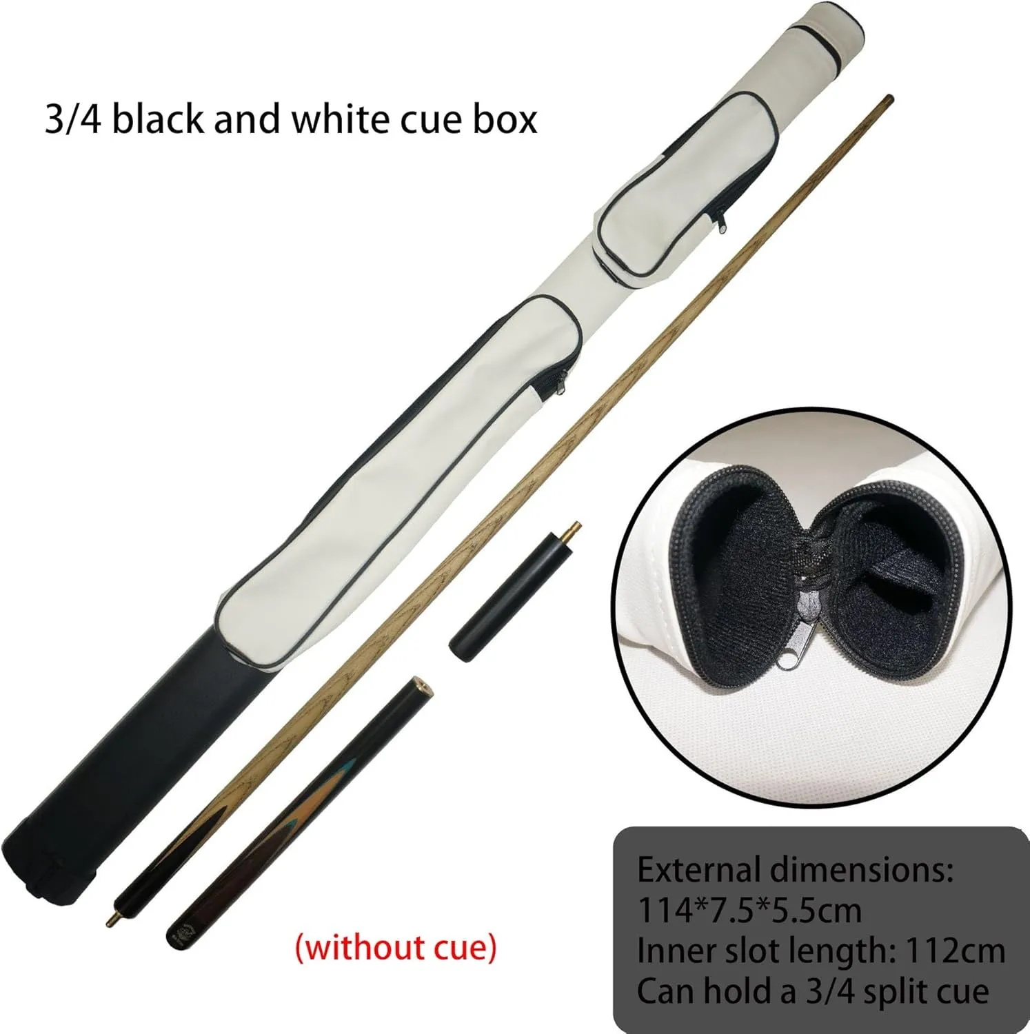 Pool Cue Case - Nylon Billiard Stick Bag with Padded Compartments, Adjustable Shoulder Strap & Large Accessory Pockets