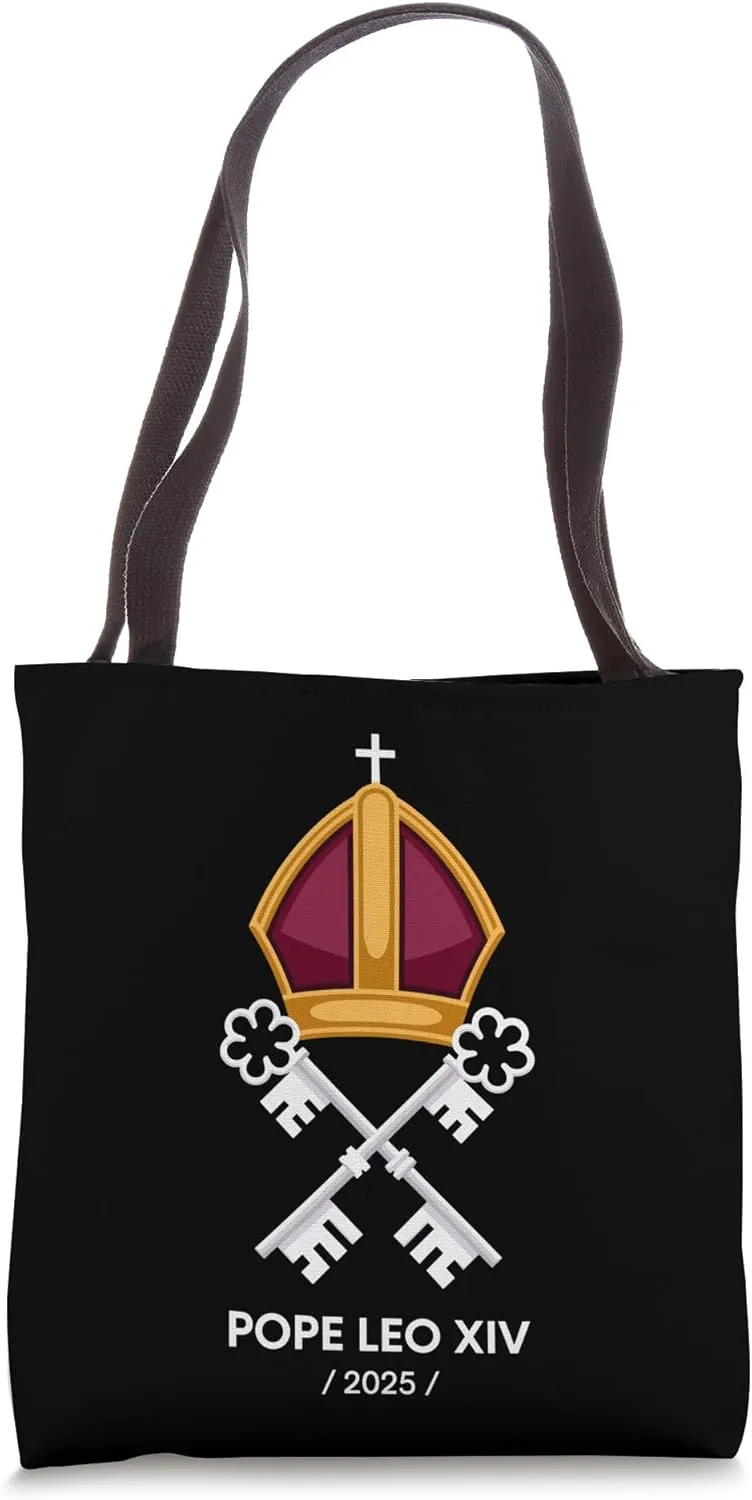 Pope Leo XIV 2025 Papal Keys Commemoration Tote Bag