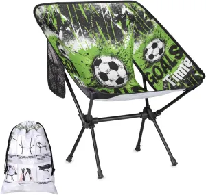 Portable Camping Chair, Folding Chairs for Outside, Sports Soccer Lightweight Backpacking Chair, Outdoor Collapsible Beach Chairs for Adults Fishing Lawn, Picnic, Travel, Hiking