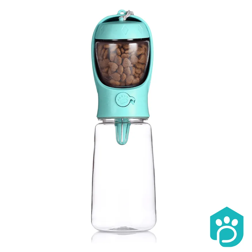 Portable Dog Water Bottle with Food Storage