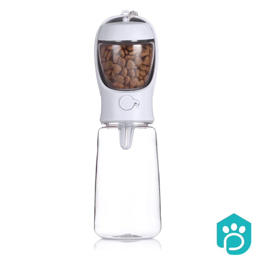 Portable Dog Water Bottle with Food Storage