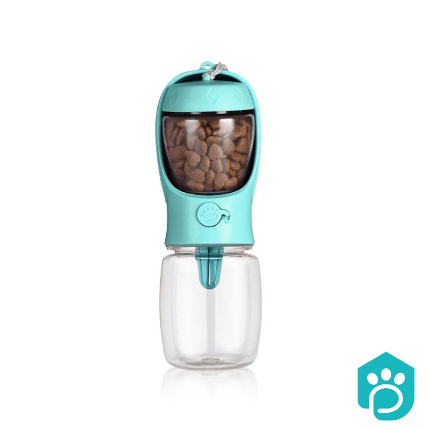 Portable Dog Water Bottle with Food Storage