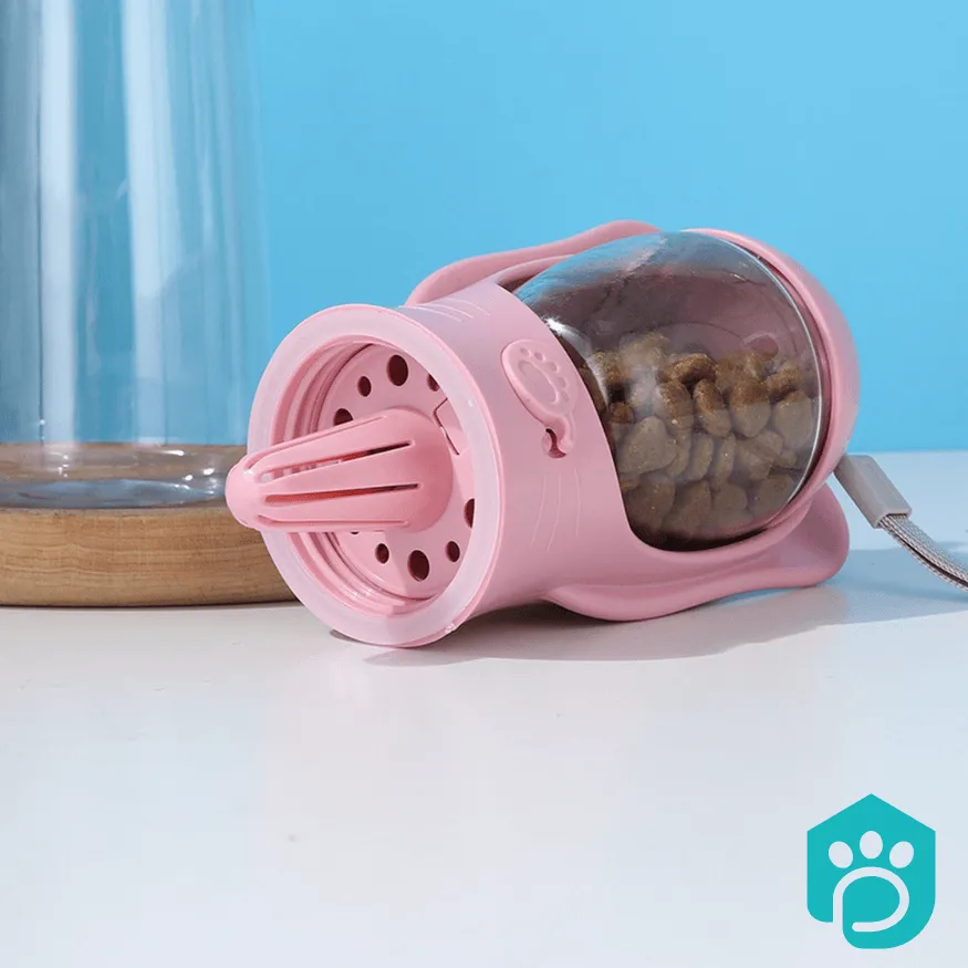Portable Dog Water Bottle with Food Storage