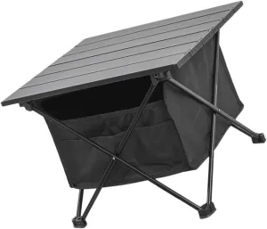 Portable Folding Table with Storage Bag for Outdoor Picnic Travel Tailgating Lightweight Easy Assembly Compact Design for Camping and Beach Activities