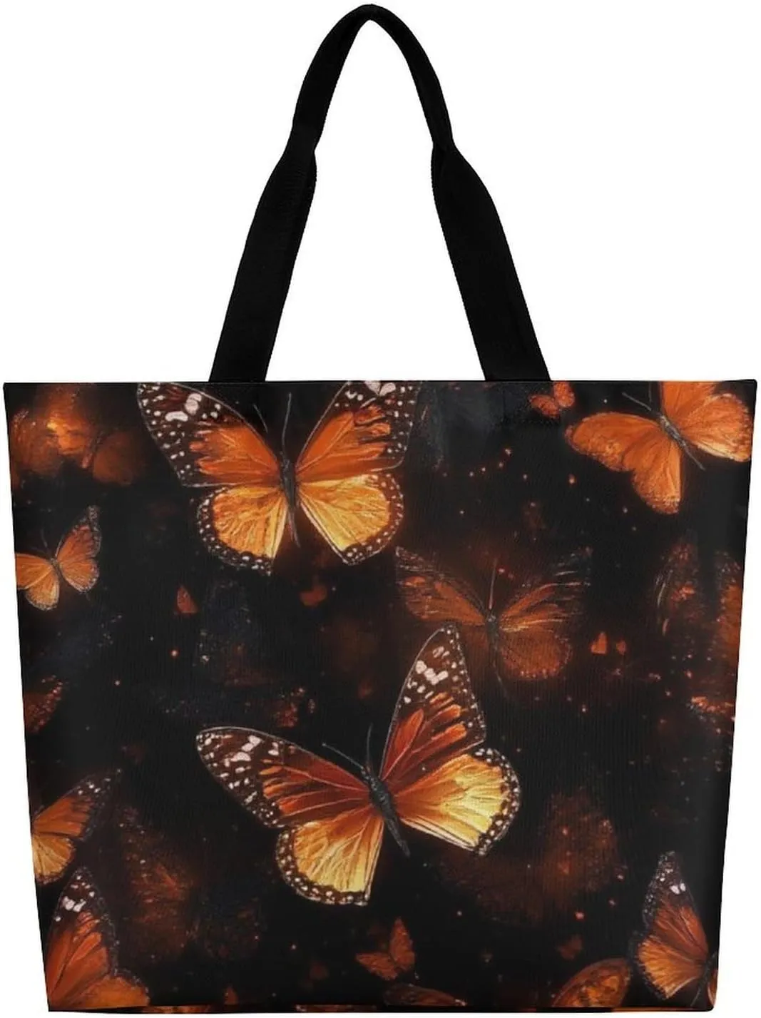 Portable Large Tote Bag for Women, Reusable Grocery Shoulder Bag Multipurpose Shopping Bags