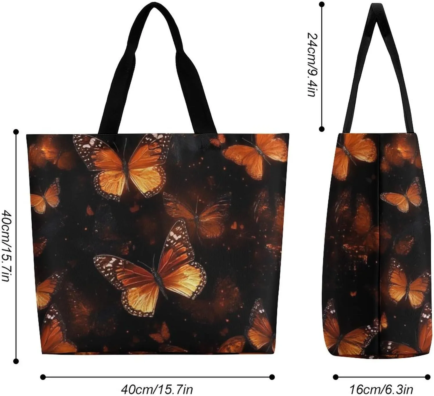 Portable Large Tote Bag for Women, Reusable Grocery Shoulder Bag Multipurpose Shopping Bags