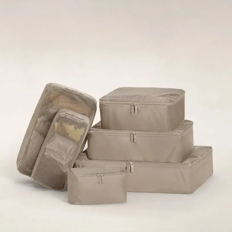portable six- piece storage bag set