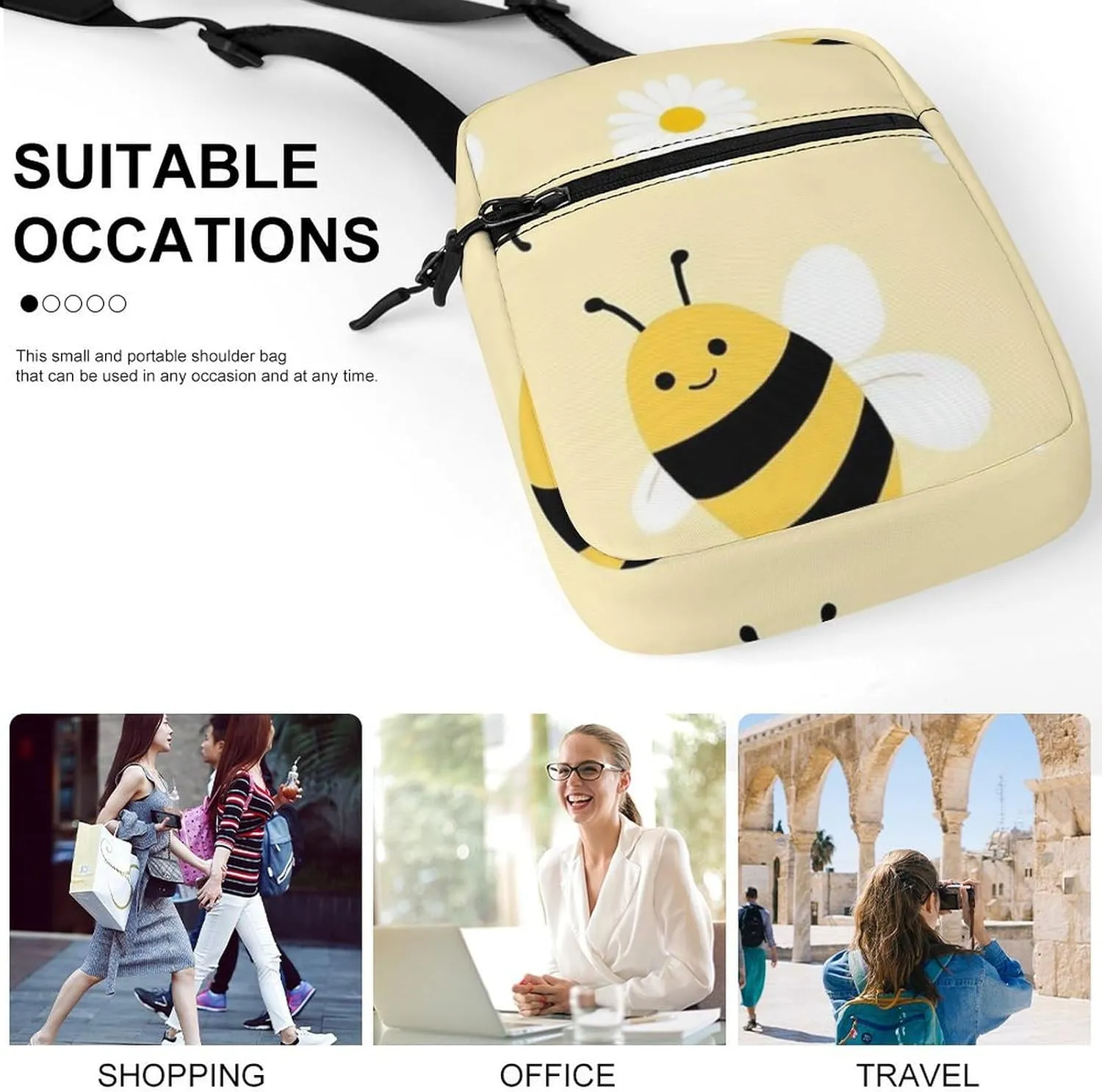 Portable Small Crossbody Bag for Women Men, Casual Mini Cell-phone Pouch Travel Shoulder Bag