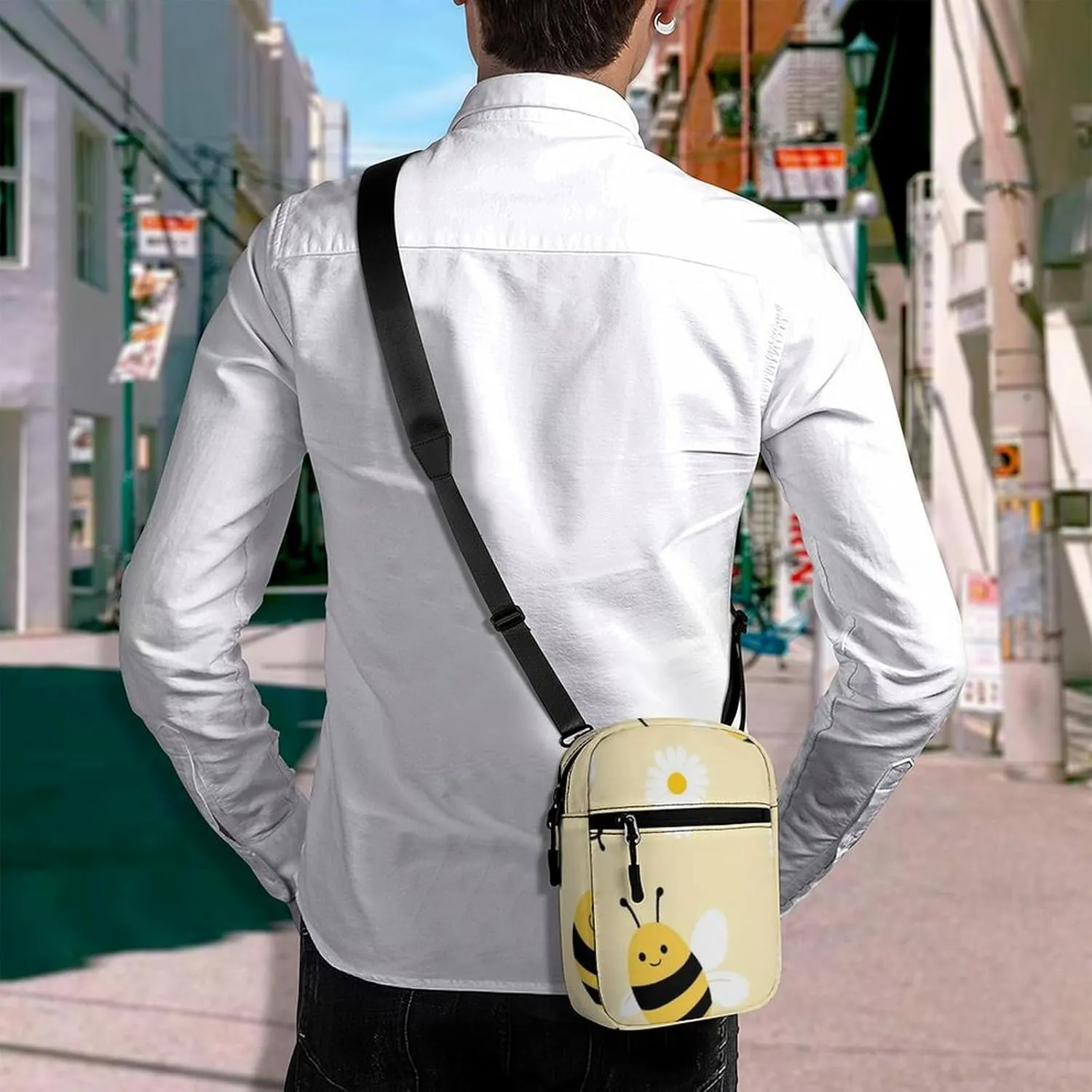 Portable Small Crossbody Bag for Women Men, Casual Mini Cell-phone Pouch Travel Shoulder Bag