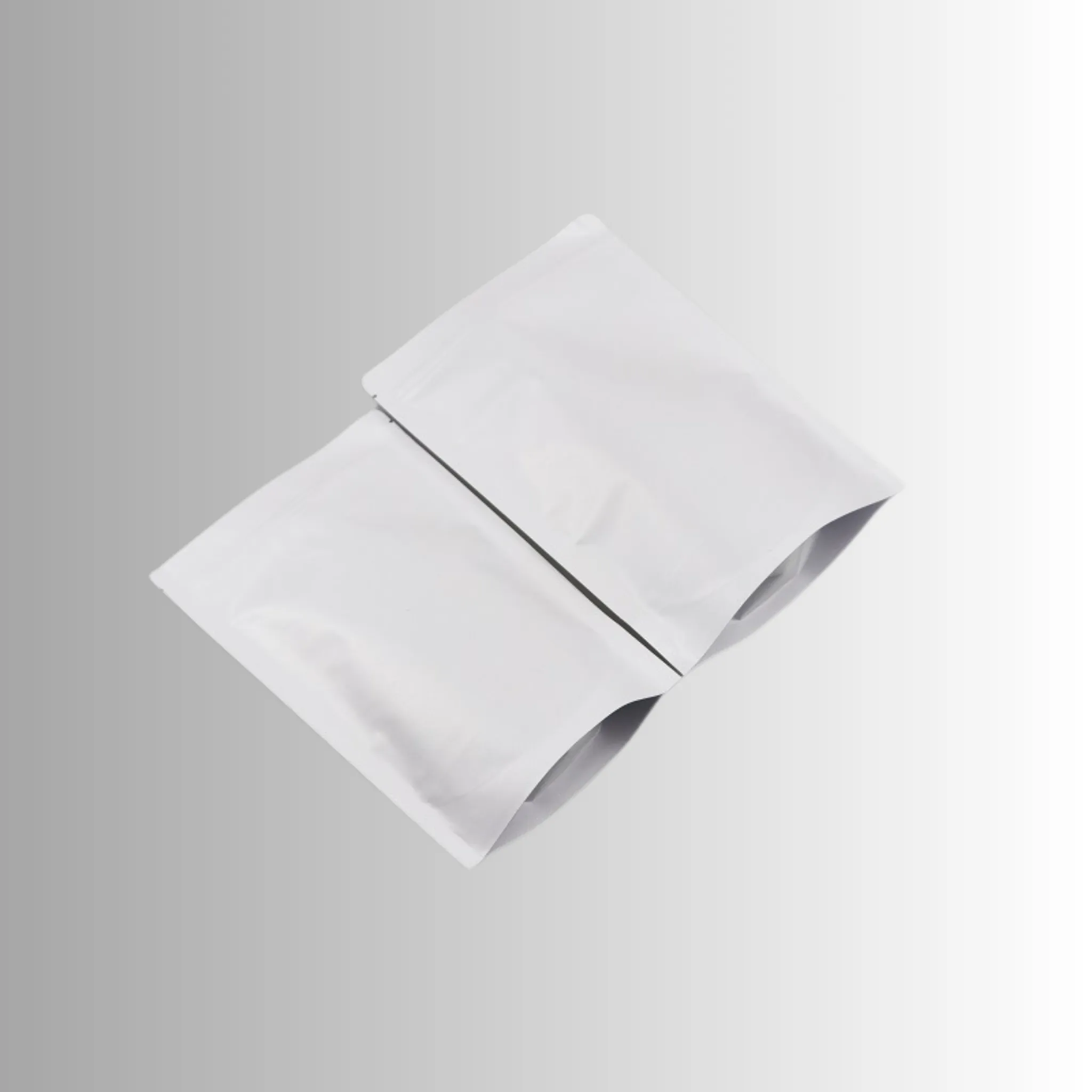 Premium 120 x 200mm   40mm Resealable Zip Lock Stand Up White Kraft Paper Bag