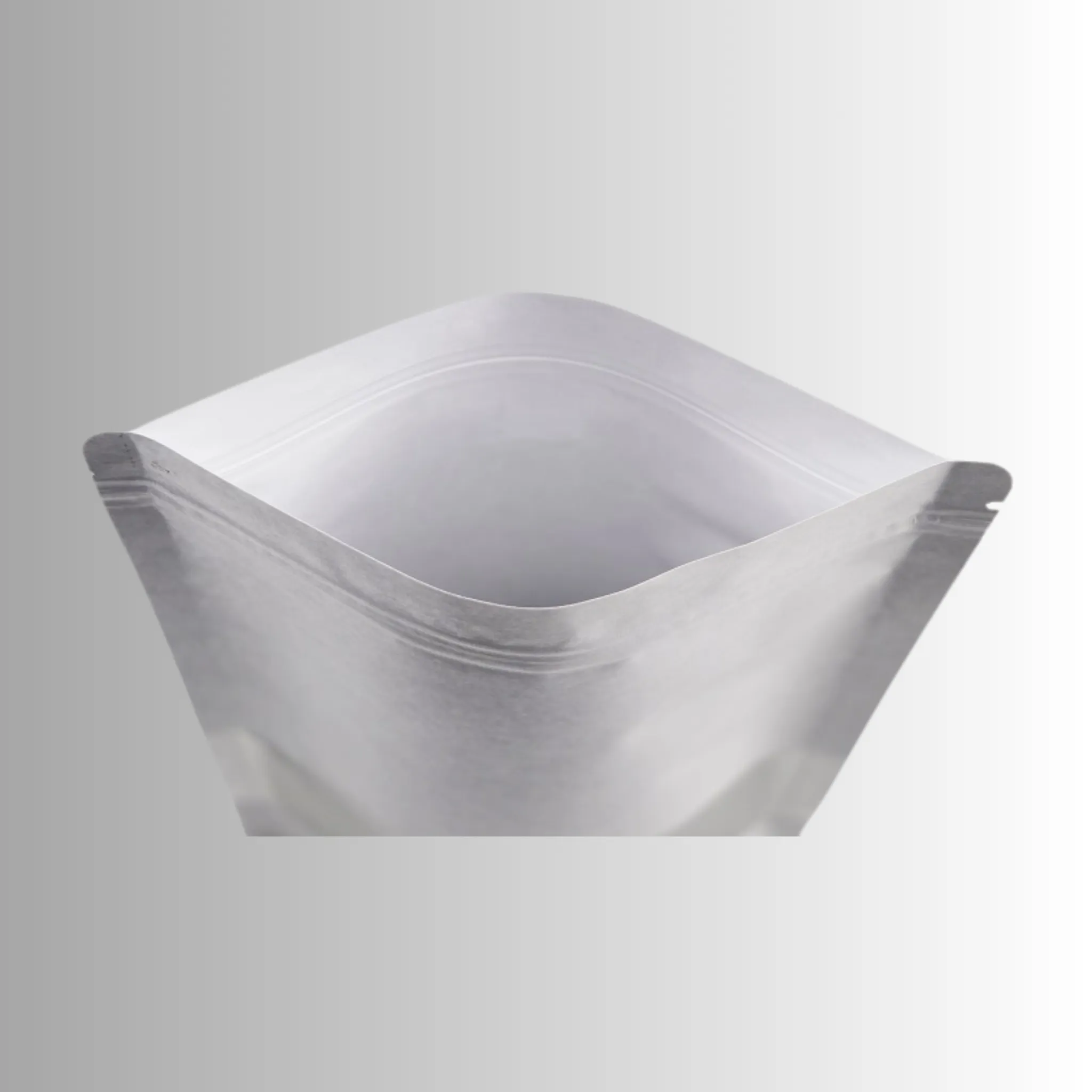 Premium 120 x 200mm   40mm Resealable Zip Lock Stand Up White Kraft Paper Bag
