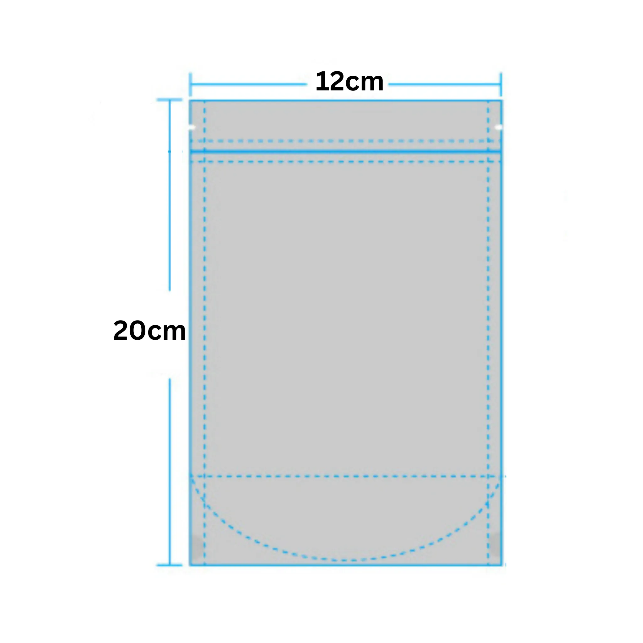 Premium 120 x 200mm   40mm Resealable Zip Lock Stand Up White Kraft Paper Bag
